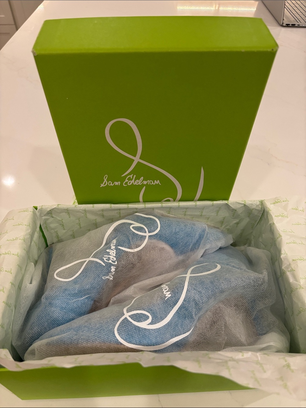 Sam Edelman Hazel Pointed-Toe Suede Pumps in Bright Teal - Picture 6 of 6